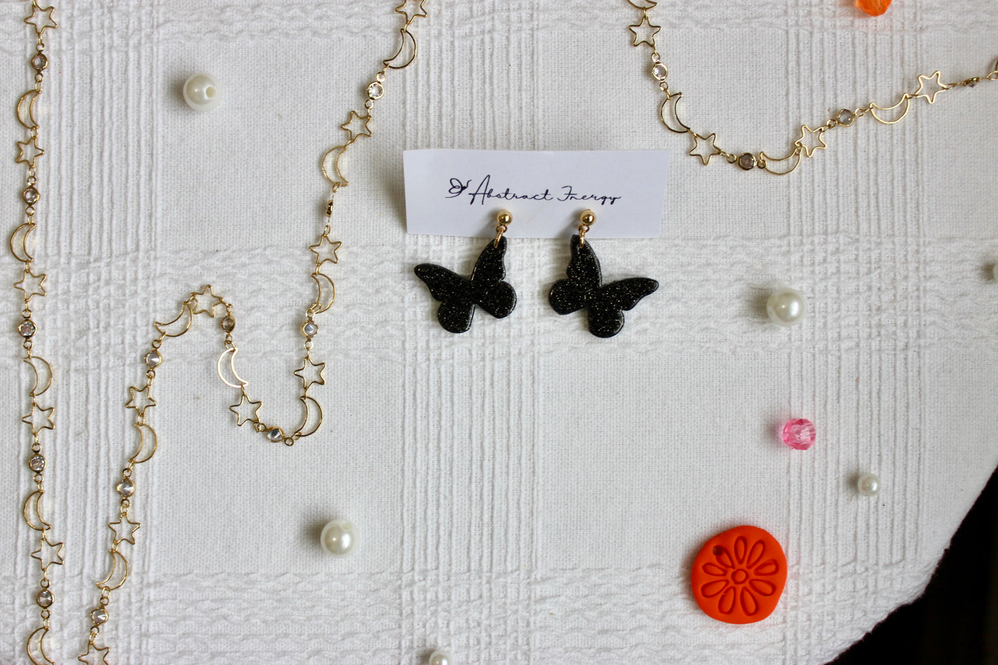 Black Butterfly Earrings