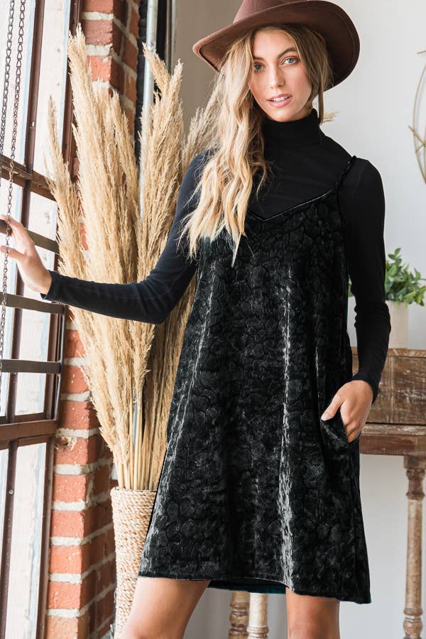 Ember Velvet Spaghetti Strap Dress