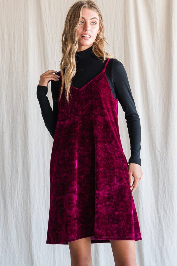 Ember Velvet Spaghetti Strap Dress