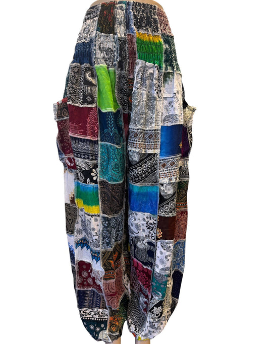 Rayon Multi Color Patch Smoky Pant KTB462A