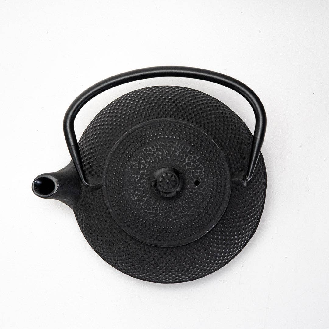 Black Hobnail Design 27oz Cast Iron Tea Pot (1/8)