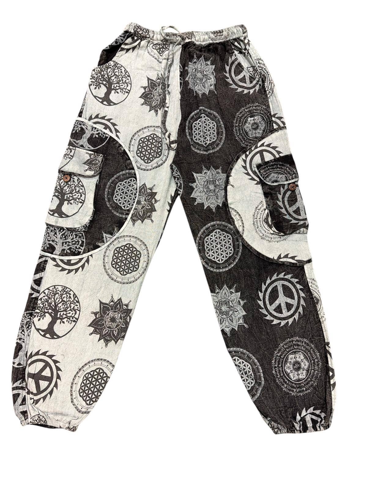 Cotton Tree of life  Peace Yoga Pant R26069