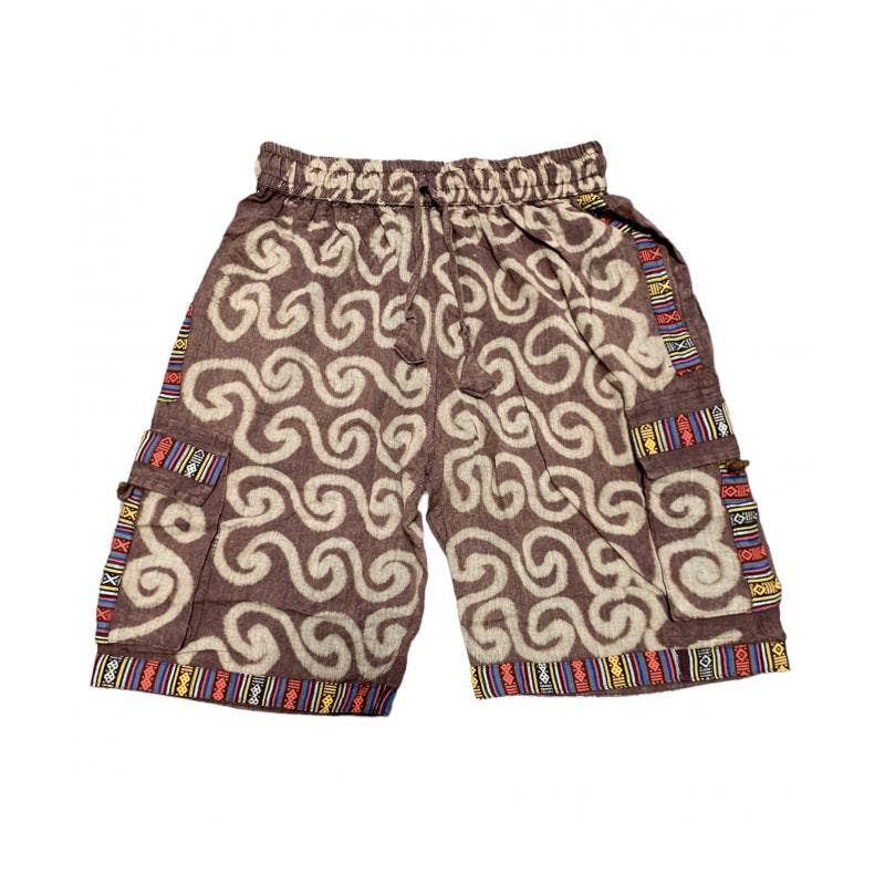 Cotton Cut Work Trim Drawstring Half Pant