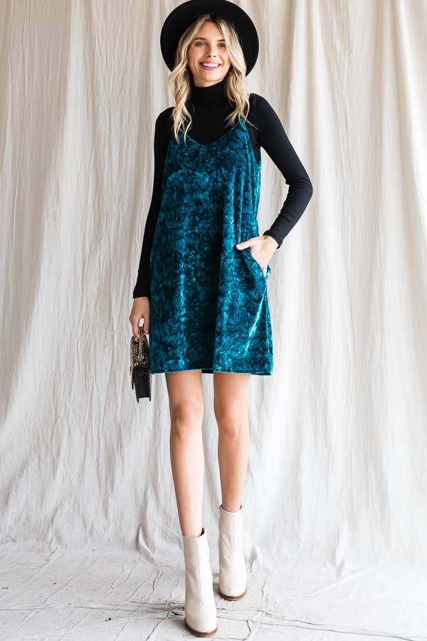Ember Velvet Spaghetti Strap Dress