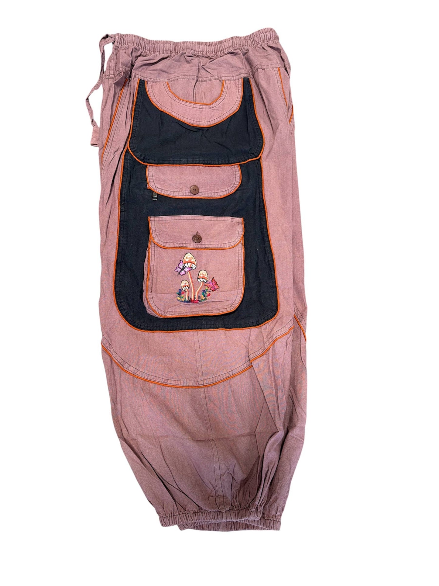 Cotton Harem Embroidery Mushroom Pant D1434
