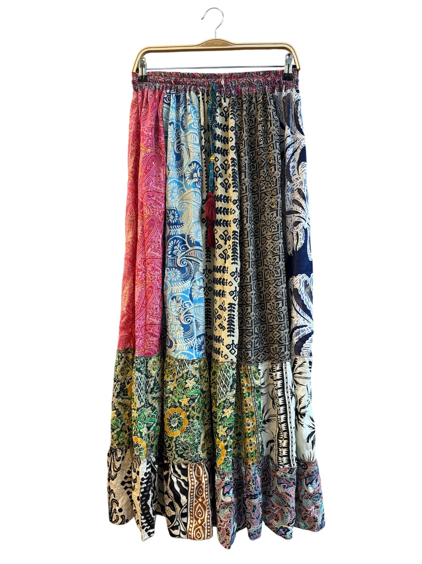 Cotton Multi Patch Long Festival Skirts MB40