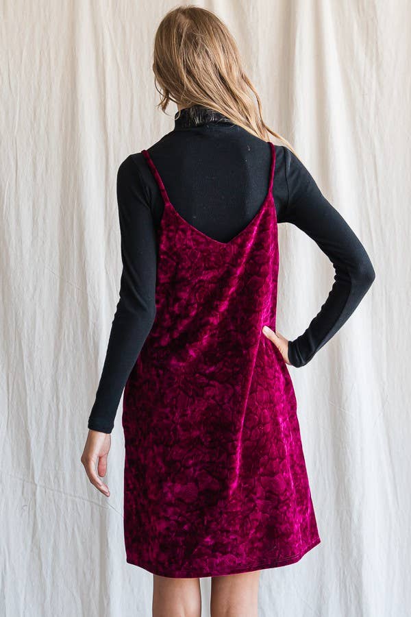 Ember Velvet Spaghetti Strap Dress
