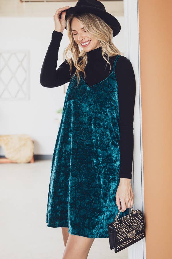 Ember Velvet Spaghetti Strap Dress