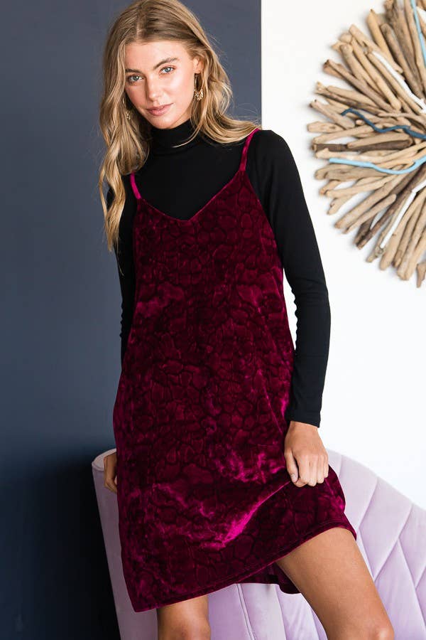Ember Velvet Spaghetti Strap Dress