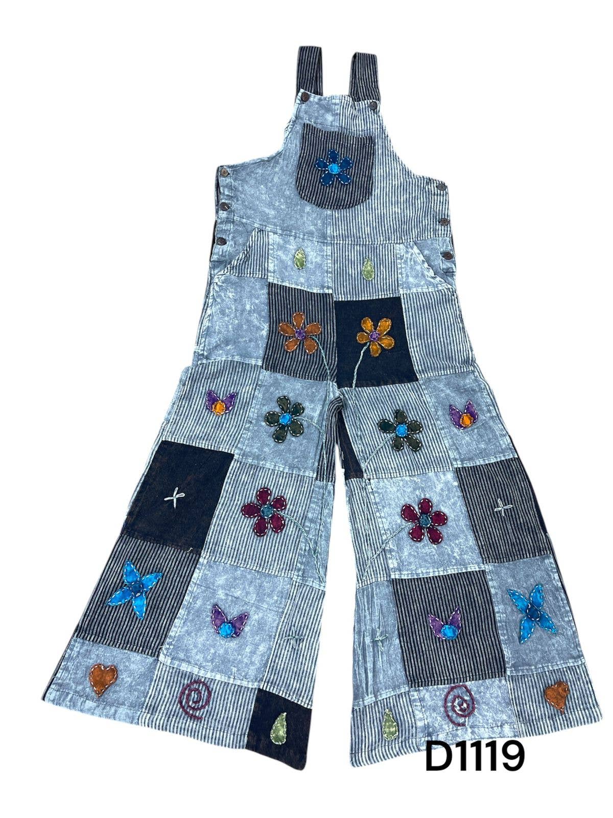 Artwork Floral Jumpsuit Overall D1119