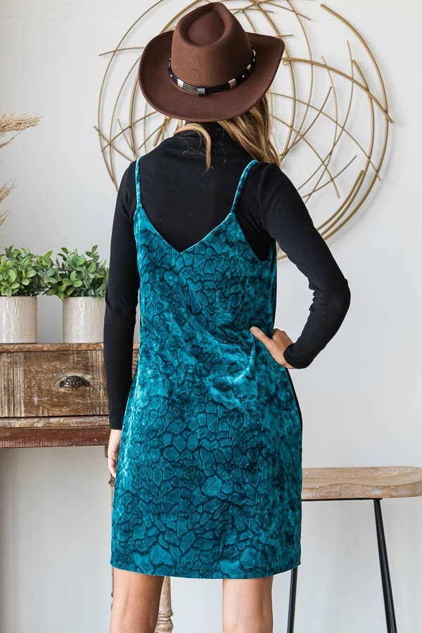 Ember Velvet Spaghetti Strap Dress