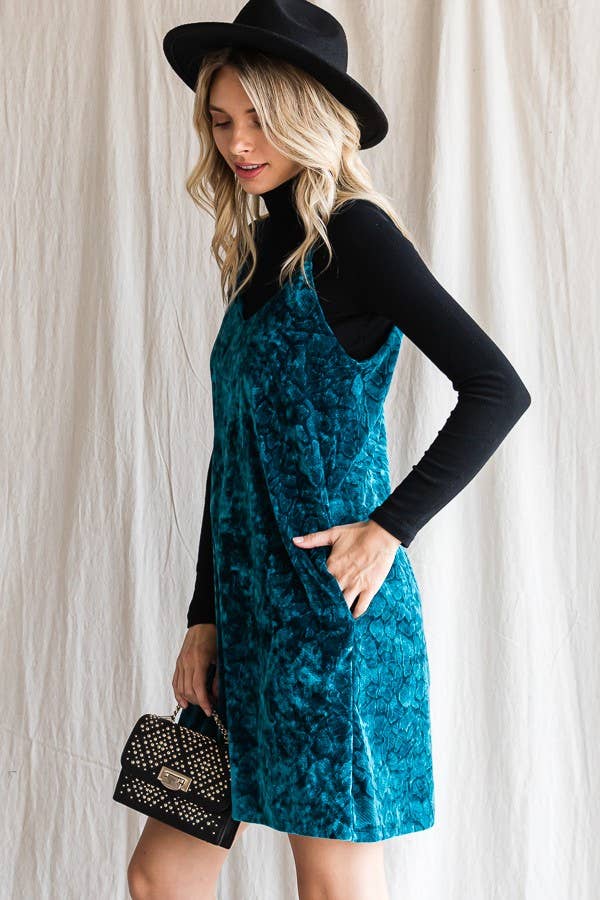 Ember Velvet Spaghetti Strap Dress